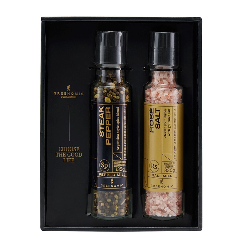 Greenomic Delikatessen - Gift Set Steak Pepper & Rose Salt